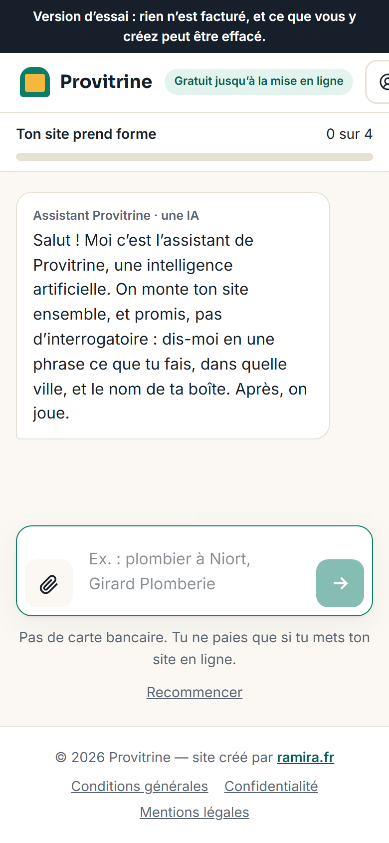 La discussion avec l’assistant Provitrine